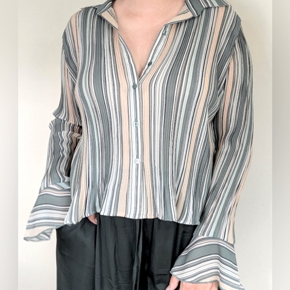 Cato flare sleeve blouse